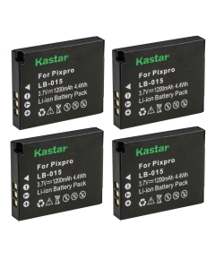 Kastar LB015 Battery 4-Pack Replacement for Kokad LB-015 Rechargeable Lithium-ion Battery and Kokad PIXPRO WPZ2 Digital Camera