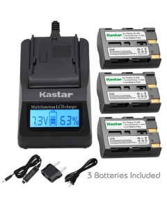 Kastar Fast Charger and Battery(3X) for Pentax D-Li50 Konica Minolta NP-400 and Pentax K10 K10D K20 K20D Minolta A-5 A-7 Dimage A1 A2 Dynax 5D 7D Maxxum 5D 7D Samsung SLB-1647 GX-10/20 Sigma BP-21 SD1