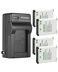 Kastar 4-Pack EN-EL19 Battery and AC Wall Charger Replacement for Nikon Coolpix S2800, Coolpix S3100, Coolpix S3200, Coolpix S3300, Coolpix S3400, Coolpix S3500, Coolpix S3600, Coolpix S3700 Camera