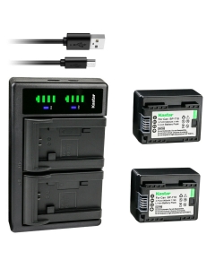 Kastar 2-Pack Battery and LTD2 USB Charger Replacement for Canon BP-708 BP708, BP-709 BP709, BP-718 BP718, BP-727 BP727, US 6055B002 Battery, Canon CG-700 CG700 Charger