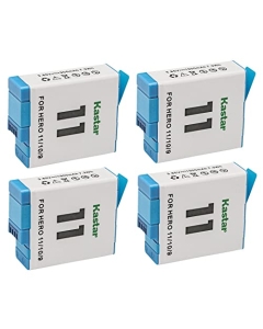 Kastar Battery 4-Pack Replacement for GoPro ADDBD-211 ADBAT-001 ADDBD-001 Battery, GoPro HERO11 HERO 11 Black Action, GoPro HERO10 HERO 10 Black Edition, GoPro HERO9 HERO 9 Black Edition Action Camera