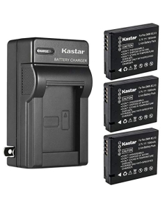 Kastar 3-Pack Battery and AC Wall Charger Replacement for Panasonic Lumix DMC-LX7W, DMC-LX5, Lumix DMC-LX5GK, Lumix DMC-LX5K, Lumix DMC-LX5W, Lumix DMC-LX6, DMC-LX6W, Lumix DMC-LX7, Lumix DMC-LX7GK