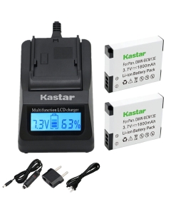 Kastar Fast Charger and Battery 2 Pack for Panasonic DMW-BCM13 DMW-BCM13PP & Lumix DMC-FT5 DMC-LZ40 DMC-TS5 DMC-TZ37 DMC-TZ40 DMC-TZ41 Lumix DMC-TZ55 DMC-TZ60 Lumix DMC-ZS27 DMC-ZS30 DMC-ZS35 DMC-ZS40