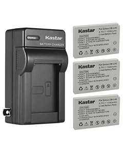 Kastar 3-Pack Battery and AC Wall Charger Replacement for Sanyo DB-L40 DB-L40AU Battery Xacti DMX-HD800 Xacti VPC-HD1 Xacti VPC-HD1A Xacti VPC-HD2 Xacti VPC-HD2A Xacti VPC-HD700 Xacti VPC-HD800 Camera