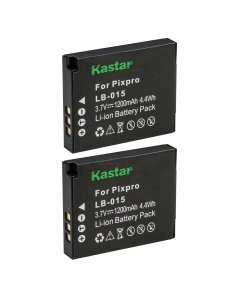 Kastar LB015 Battery 2-Pack Replacement for Kokad LB-015 Rechargeable Lithium-ion Battery and Kokad PIXPRO WPZ2 Digital Camera