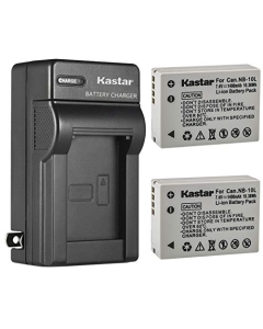 Kastar 2-Pack Battery and AC Wall Charger Replacement for Canon NB-10L NB10L, NB-10LH NB10LH Battery, Canon CB-2LC Charger, Canon PowerShot SX40 HS, PowerShot SX50 HS, PowerShot SX60 HS Cameras