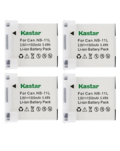 Kastar 4-Pack NB-11L Battery Replacement for Canon NB-11L NB11L, NB-11LH NB11LH Battery, Canon CB-2LD CB-2LDE, CB-2LF CB-2LFE Charger