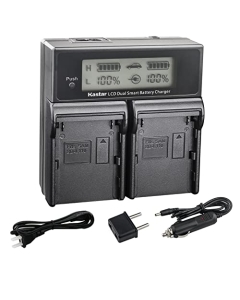 Kastar Battery and AC LCD Dual Fast Charger Replacement for CH04-BT65Q-3