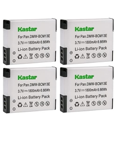 Kastar Battery (4-Pack) for Panasonic DMW-BCM13, DMW-BCM13PP, Lumix DMC-FT5, DMC-LZ40, DMC-TS5, DMC-TZ37, DMC-TZ40, DMC-TZ41, DMC-TZ55, DMC-TZ60, DMC-ZS27, DMC-ZS30, DMC-ZS35, DMC-ZS40 Cameras