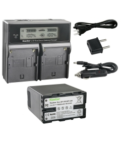 Kastar 1-Pack BP-U60 / BP-U66 Battery and AC LCD Dual Fast Charger Compatible with Sony PXW-X180, PXW-X200, PXW-Z450, PXW-Z190, PXW-Z280, PMW-100, PMW-150, PMW-150P, PMW-160, PMW-200, PMW-300 Camera