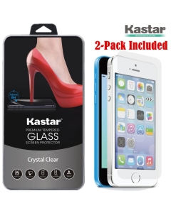 Kastar iPhone 5S/5C/5G/5 Screen Protector (2-PACK), Premium Tempered Crystal Clear Glass Screen Protector for Apple iPhone 5S, iPhone 5C, iPhone 5G, iPhone 5