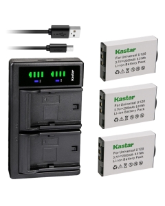 Kastar 3-Pack U120 Battery and LTD2 Charger Compatible with URC BATT-TRC1080 BTBL73386 Battery, URC TRC-1080 URC TRC-820 URC MX-1400 URC MXHP-R500 URC MXHP-R700 URC HS-R100 URC RM-2 Remote Control