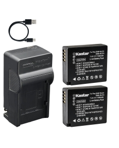 Kastar 2-Pack Battery and AC & USB-C Charger Compatible with DMW-BLE9 BLG10 Camera for Panasonic Lumix GF3 GF5 GF6 GX7 GX80 GX85 GX9 LX100 LX100 II ZS60 ZS70 ZS100 ZS200 G100 TX1 and Leica D-Lux 7 8