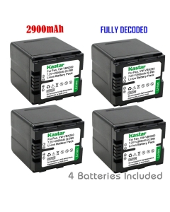 Kastar Battery (4-Pack) for Panasonic VW-VBN260 Work with Panasonic HC-X800 HC-X900 HC-X900M HC-X910 HC-X920 HC-X920M HDC-HS900 HDC-SD800 HDC-SD900 HDC-TM900 Cameras