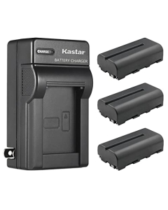 Kastar 3-Pack NP-F550 / NP-F570 Battery and AC Wall Charger Replacement for YC Onion Hot Dog Bun Motorized Slider (47") (39") (31.5") (24"), Chocolate Pro Cheese Motorized Slider (15.7") (27.6")