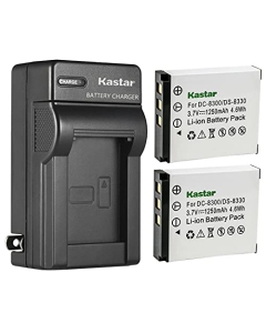 Kastar 2-Pack Battery and AC Wall Charger Replacement for MINOX 02491-0028-01 Prima DS8330-1 Revue 02491-0028-01 Ricoh 02491-0028-00 02491-0028-01 ROLLEI 02491-0028-00 02491-0028-01