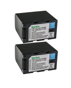 Kastar BN-VC296G 2-Pack 7.4V 10500mAh Li-ion Battery Replacement for JVC Connected CAM GY-HC500E GY-HC500U, JVC GY-HC500SPC Connected Cam 4K Handheld Camcorder, JVC GY-HC 550 GY-HC 550E Camcorder
