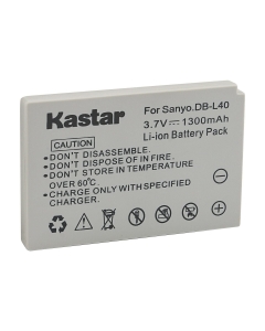 Kastar Battery 1-Pack Replacement for Sanyo DB-L40 DB-L40AU Battery, Sanyo Xacti DMX-HD800 Xacti VPC-HD1 Xacti VPC-HD1A Xacti VPC-HD2 Xacti VPC-HD2A Xacti VPC-HD700 Xacti VPC-HD800 Camera