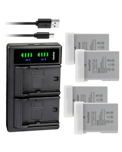 Kastar 4-Pack EN-EL14a Battery and LTD2 USB Charger Replacement for Nikon Grip DF BG-2P 905-19045-00000-01, D3100/D3200/D3300, BG-2F 905-19021-00000-01, D3400, BG-2G 905-19023-00000-01, D5500/D5600