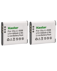 Kastar D-LI92 Battery (2-Pack) for Ricoh Pentax D-LI92, D-BC92, K-BC92, Olympus LI-50B and Pentax Optio I-10, RZ10, RZ18, WG-1, WG-1 GPS, WG-2, WG-2 GPS, WG-3, WG-3 GPS, WG-4, WG-4 GPS, WG-10, X70