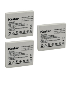 Kastar DB-L20 Battery 3-Pack Replacement for Sanyo Xacti VPC-E1, Xacti VPC-E2, Xacti VPC-E6 VPC-E6X VPC-E6U, Xacti VPC-E7, Xacti VPC-E60 VPC-E60EX, Xacti VPC-J4 VPC-J4EX, Xacti VPC-S7 Camera