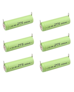 Kastar 6-Pack 1.2V 2000mAh Ni-MH Battery Replacement for Braun 5584 5585 5586 5596 5597 5601 5629 5634 5646 5647 5649 5703 5704 Action Line 2500 2501 2505 2514 2515 2520 2525 2530 3510 3511 3512 3520