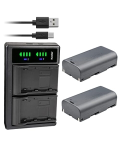 Kastar 2-Pack Battery and LTD2 USB Charger Compatible with KINAVEL 16 Lines Laser Level 4D Laser Level, Firecore 3 X 360 Green Laser Level, Laser Level Self Leveling 16 Lines