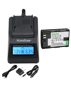 Kastar Fast Charger and Battery for LP-E6 LP-E6N, EOS 60D 60Da EOS 70D XC10, EOS 5D Mark II 5D Mark III 5D Mark IV, EOS 5DS 5DS R, EOS 6D 7D Mark II, BG-E14 BG-E13 BG-E11 BG-E9 BG-E7 BG-E6