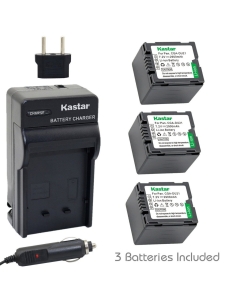 Kastar CGA-DU21 Battery (3-Pack) and Charger Kit for Panasonic CGA-DU06, CGA-DU07, CGA-DU14, CGA-DU21, VW-VBD070 VBD140 VBD210 work with Panasonic NV-GS330, GS400, GS408, GS500, GS508, MX500, PV-GS90, GS120, GS150, GS180, GS320, GS400, GS500, SDR-H48, H68
