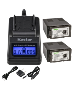 Kastar Fast Charger + Battery (2-Pack) Replacement for Panasonic VW-VBG6 VWVBG6 VBG6 Li-Ion Camcorder Battery and Panasonic AG-AC160A, AG-AC7, AG-AC130A, AG-AC160A, AG-HMC40, AG-HMC70, AG-HMC150