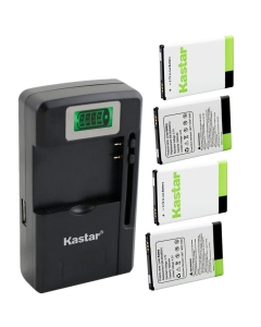 Kastar i8910 / EB504465VU Battery (4-Pack) and Intelligent Mini Travel Charger Replacement for Samsung Omnia HD I8910 S8500 I8320 S8500 Wave I5801 I5700 I5800 S8530 EB504465VU Smartphone