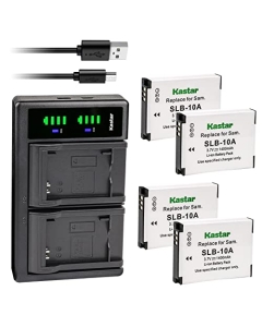 Kastar 4-Pack Battery and LTD2 USB Charger Replacement for WASPcam 9905 Wi-Fi, WASPcam 9906 CAMO, WASPcam 9907 4K Camera, SooCoo S60 S60B Sports Action Camera, SooCoo S70 Sports Action Camera