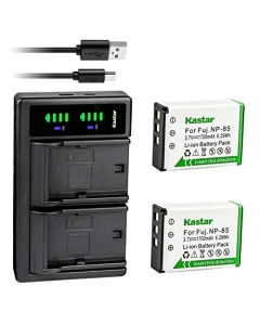 Kastar 2-Pack Battery and LTD2 USB Charger Replacement for Toshiba Camileo X200 Camileo X400 Camileo X416 Camileo X416 HD Camileo Z100 Medion Life P47011 Life X47023 MD86423 MD 86423 MD86695 MD 86695