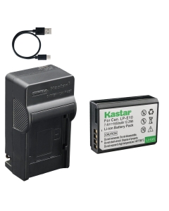 Kastar 1-Pack Battery and AC & USB-C Charger, Compatible with Canon LP-E10, EOS Rebel T3, T5, T6, T7, T100, 1100D, 1200D, 1300D, 1500D, 2000D, 3000D, Kiss X50, X70, X80, X90 Cameras