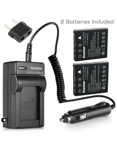 Kastar Battery 2-Pack and Charger Compatible with Panasonic CGA-S004 CGA-S004A CGA-S004A/1B CGA-S004E/1B CGR-S004 DMW-BCB7 Panasonic Lumix DMC-FX2, Lumix DMC-FX7; BENQ DLI-102 BENQ DC X600; Caplio 10G