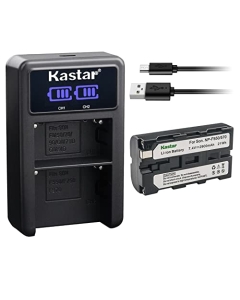 Kastar 1-Pack NP-F570 Battery and LED2 USB Charger Compatible with Teradek Wave Smart Streaming, Vaxis Storm 072 Field Monitor, GyroVu Lightweight, Delvcam 7", Avtec 7", X5 On-Camera Monitor