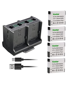 Kastar 4-Pack Battery and Quadruple Charger Compatible with Panasonic DMW-BCM13, DMW-BCM13E, DMW-BCM13PP Battery, Panasonic VSK0800, VSK0801 Charger