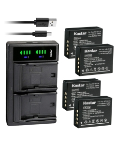 Kastar 4-Pack Battery and LTD2 USB Charger Replacement for Fujifilm NP-W126, NP-W126s Battery, BC-W126 Charger, Fujifilm X-M1, X-T1, X-T2, X-T3, X-T4, X-T10, X-T20, X-T30, X-T100, X-T200 Camera