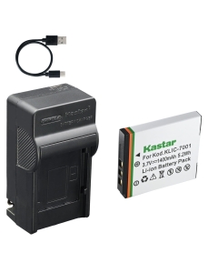 Kastar 1-Pack Battery and AC & USB-C Charger, Compatible with Kodak KLIC-7001, EasyShare M320 M340 M341 M753 M763 M853 M863 M893 M1063 V550 V570 V610 V705 V750, BenQ E1050 E1220, Agfa 1338 2338mt