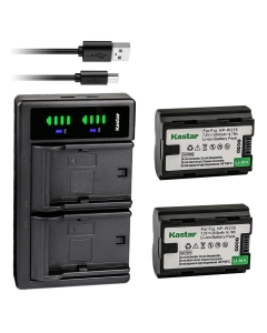 Kastar 2-Pack NP-W235 Battery and LTD2 USB Charger Replacement for Fujifilm NP-W235 NPW235 Battery, Fujifilm BC-W235 BCW235 Battery Charger, Fujifilm GFX 50S II Medium Format Mirrorless Camera