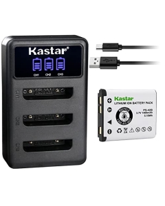 Kastar 1 Pack Battery and LCD Triple USB Charger Compatible with Panasonic Attune, Attune 3020, Attune 3050, Attune I, Attune II, Attune II HD3, WX-CH455, WX-SB100, WX-ST100 Drive-Thru System Headset