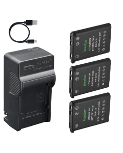 Kastar 3-Pack Battery and AC & USB-C Charger, Compatible with Nikon EN-EL10 and Nikon Coolpix S60 S80 S200 S210 S220 S230 S500 S510 S520 S570 S600 S700 S3000 S4000 S5100 Digital Cameras