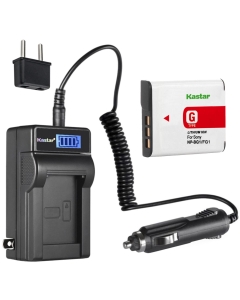 Kastar 1-Pack NP-BG1 NP-FG1 Battery and LCD AC Charger Compatible with Sony Cyber-Shot DSC-W55, Cyber-Shot DSC-W70, Cyber-Shot DSC-W80, Cyber-Shot DSC-W85, Cyber-Shot DSC-W90 Cameras