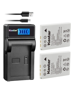 Kastar Battery X2 & Slim LCD Charger for Nik EN-EL8 Coolpix P1 P2 Coolpix S1 S2 S3 S5 S6 Coolpix S7 S7c Coolpix S8 Coolpix S9 Coolpix S50 Coolpix S51 S51c Coolpix S52 S52c Cool-Station MV-11 MV-121