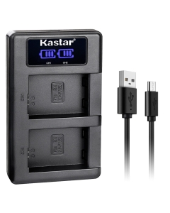 Kastar Battery USB LCD Dual Charger for CH-LKD2-FW50-a FW50 NP-FW50