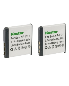 Kastar 2-Pack NP-FE1 Battery 3.7V 980mAh Replacement for Sony NP-FE1 Battery, Sony BC-CS3 Charger, Sony Cyber-Shot DSC-T7, Cyber-Shot DSC-T7/B, Cyber-Shot DSC-T7/S Digital Cameras
