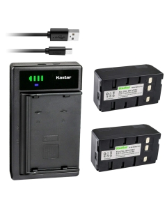 Kastar 2-Pack Battery and Smart USB Charger Replacement for Panasonic NV-VX33EG NV-VX55EG PV-10 PV-10B PV-10PX PV-14 PV-17 PV-18 PV-19 PV-20 PV-21 PV-22 PV-31 PV-32 PV-332 PV-333 PV-362 PV-40 PV-41