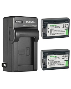 Kastar 2-Pack Battery and AC Wall Charger Replacement for Sony HDR-PJ380, HDR-PJ390, HDR-PJ420, HDR-PJ50, HDR-PJ510, HDR-PJ540, HDR-PJ580, HDR-PJ650, HDR-PJ670, HDR-PJ710, HDR-PJ740, HDR-PJ760