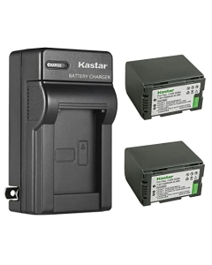 Kastar 2-Pack Battery and AC Wall Charger Replacement for Panasonic AG-DVC62, AG-DVC80, AG-DVC80P, AG-DVX100, AG-DVX100A, AG-DVX100B, AG-DVX100BE, AG-DVX102, AG-DVX102A, AG-DVX102B, AG-DVX1000