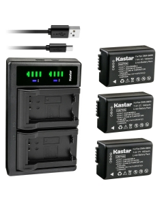 Kastar 3-Pack DMW-BMB9 Battery and LTD2 USB Charger Compatible with Panasonic Lumix DMC-FZ70, Lumix DMC-FZ72, Lumix DMC-FZ100, Lumix DMC-FZ150, Lumix DC-FZ80, Lumix DC-FZ85 Camera